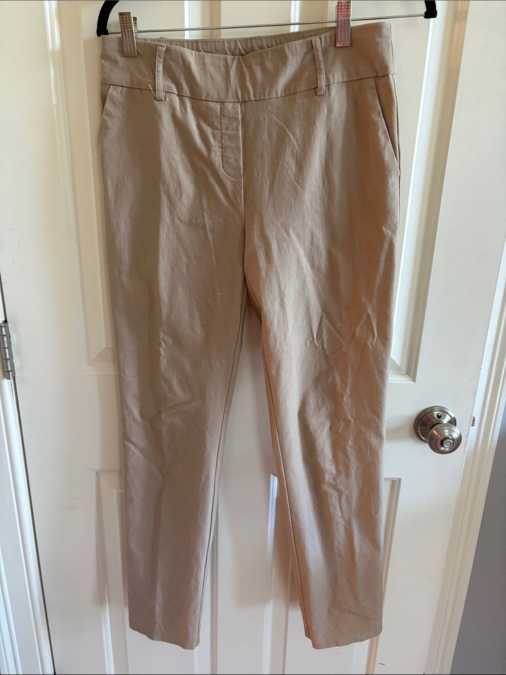 Classic Women's Stretch Ankle Pants in Beige